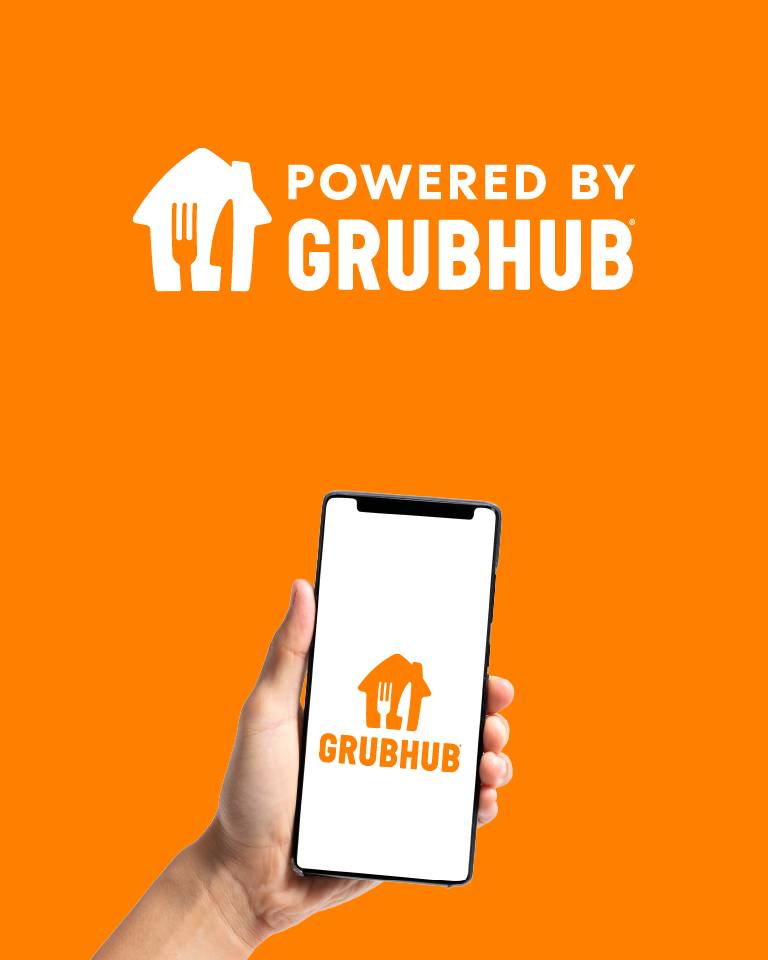 the words powered by grubhub