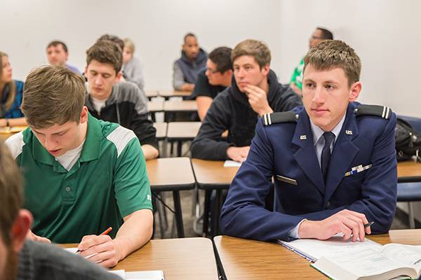 ROTC students in class